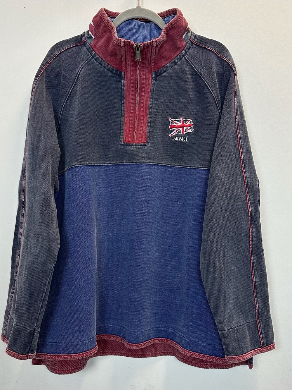 Fat Face Union Jack Airlie Quarter-Zip Jumper XXL
